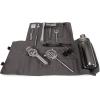 PICNIC TIME Barkeep Bar Tool Roll Up Kit, Professional Bartender Set, Travel Bar Set, (Gray with Black Accents)