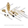 PICNIC TIME Carousel 13-Piece Bar Tool Set, Cocktail Shaker Set, Mixology Bartender Kit with Lazy Susan Stand, (Acacia Wood and Gold)
