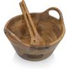 PICNIC TIME Ciotola Serving Bowl, Salad Bowl, Wooden Mixing Bowl, (Mango Wood)