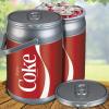 PICNIC TIME Coca-Cola Enjoy Coke Can Cooler, 9 Quarts Hard Cooler, 10 Can Capacity Small Cooler, (Silver)