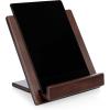 PICNIC TIME Cookbook Tablet Stand, Cook Book Stand with Three Adjustable Positions, Easy to Assemble Recipe Book Holder, Foldable Cookbook Holder for Kitchen Counter, (Stained Parawood)