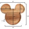PICNIC TIME Disney Mickey Mouse 16″ Acacia Serving Board with Groove, (Acacia Wood)