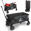PICNIC TIME Disney Mickey Mouse Adventure Wagon Folding Wagon, Wagon Cart, Sport Utility Wagon, Beach Wagon Collapsible, (Dark Gray)