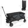 PICNIC TIME Disney Mickey Mouse Adventure Wagon Folding Wagon, Wagon Cart, Sport Utility Wagon, Beach Wagon Collapsible, (Dark Gray)