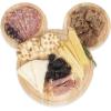 PICNIC TIME Disney Mickey Mouse Head Cheese & Charcuterie Board Set, Parawood Cutting Board with Hidden Drawer & 3 Cheese Knives, Fun Disney Gift, Party Platter, Picnic Set & Kitchen Serving Tray
