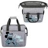 PICNIC TIME Disney Mickey Mouse On The Go Insulated Lunch Bag, Soft Cooler Lunch Box, Leak Resistant Reusable Lunch Tote, Work Lunchbox, Thermal Cooler Bag with Dual Compartments (Heathered Gray)