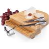 PICNIC TIME Disney Mickey Mouse Piano Cheese Board and Cheese Knife Set, Charcuterie Board, Serving Board, (Bamboo)