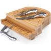PICNIC TIME Disney Mickey Mouse Piano Cheese Board and Cheese Knife Set, Charcuterie Board, Serving Board, (Bamboo)
