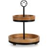 PICNIC TIME Disney Mickey Mouse Two Tier Serving Tray, Disney Serving Set, (Mango Wood)(Disney Mickey Mouse – Mango Wood)