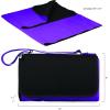 PICNIC TIME Disney Nightmare Before Christmas Jack & Sally Blanket Tote Outdoor Picnic Blanket, Beach Blanket, Camping Blanket, (Purple with Black Flap)