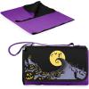 PICNIC TIME Disney Nightmare Before Christmas Jack & Sally Blanket Tote Outdoor Picnic Blanket, Beach Blanket, Camping Blanket, (Purple with Black Flap)