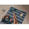 PICNIC TIME Disney Pixar Luca Blanket Tote Outdoor Picnic Blanket, Beach Blanket, Camping Blanket, (Blue Stripe Pattern with Navy Flap)