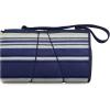 PICNIC TIME Disney Pixar Luca Blanket Tote Outdoor Picnic Blanket, Beach Blanket, Camping Blanket, (Blue Stripe Pattern with Navy Flap)