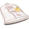 PICNIC TIME Disney Princess Beauty & the Beast Marble Serving Stone, Cheese Board, Charcuterie Board, Serving Tray, (White Marble with Rose Gold Accents)