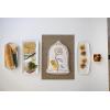 PICNIC TIME Disney Princess Beauty & the Beast Marble Serving Stone, Cheese Board, Charcuterie Board, Serving Tray, (White Marble with Rose Gold Accents)