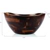 PICNIC TIME Fabio Viviani Mescolare Large Salad Bowl with Integrated Serving and Tossing Tools, (Acacia Wood)