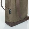 PICNIC TIME Friends 2 Bottle Insulated Wine Bag, Distressed Waxed Canvas Wine Tote Bag, Wine Gift Bag, (Khaki Green with Beige Accents)
