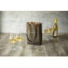 PICNIC TIME Friends 2 Bottle Insulated Wine Bag, Distressed Waxed Canvas Wine Tote Bag, Wine Gift Bag, (Khaki Green with Beige Accents)