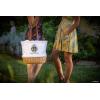 PICNIC TIME Harry Potter Hogwarts Coronado Canvas and Willow Basket Tote, Picnic Tote Bag, Beach Tote, (Beige Canvas) 14.17 x 11.42 x 13.4