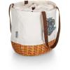 PICNIC TIME Harry Potter Ravenclaw Coronado Canvas and Willow Basket Tote, Picnic Tote Bag, Beach Tote, (Beige Canvas)