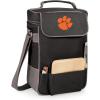 PICNIC TIME NCAA Duet Insulated Wine and Cheese Tote(Black with Gray Accents)