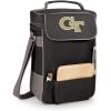 PICNIC TIME NCAA Duet Insulated Wine and Cheese Tote(Black with Gray Accents)