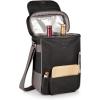 PICNIC TIME NCAA Duet Wine & Cheese Tote(Black With Gray Accents)