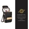 PICNIC TIME NCAA Duet Wine & Cheese Tote(Black With Gray Accents)