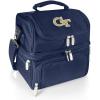 PICNIC TIME NCAA Nebraska Cornhuskers Pranzo Lunch Bag – Insulated Lunch Box with Picnic Set – Lunch Cooler Bag(Navy Blue)