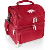 PICNIC TIME NCAA Nebraska Cornhuskers Pranzo Lunch Bag – Insulated Lunch Box with Picnic Set – Lunch Cooler Bag(Red)