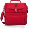 PICNIC TIME NCAA Nebraska Cornhuskers Pranzo Lunch Bag – Insulated Lunch Box with Picnic Set – Lunch Cooler Bag(Red)