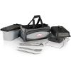 PICNIC TIME NCAA Unisex-Adult NCAA Buccaneer Portable Charcoal Grill & Cooler Tote(Black with Gray Accents)