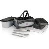 PICNIC TIME NCAA Unisex-Adult NCAA Buccaneer Portable Charcoal Grill & Cooler Tote(Black with Gray Accents)