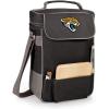 PICNIC TIME NFL Unisex-Adult NFL Duet Wine and Cheese Tote Bag, Insulated Wine Bag with Cheese Board(Black)