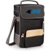 PICNIC TIME NFL Unisex-Adult NFL Duet Wine and Cheese Tote Bag, Insulated Wine Bag with Cheese Board(Black)