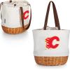 PICNIC TIME NHL Coronado Canvas and Willow Basket, Picnic Bag, Beach Tote(Beige Canvas)