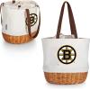 PICNIC TIME NHL Coronado Canvas and Willow Basket, Picnic Bag, Beach Tote(Beige Canvas)