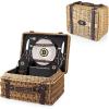 PICNIC TIME NHL Unisex-Adult NHL Champion Picnic Basket for 2, Large Wicker Picnic Set with Cutlery Service Kit(Black With Brown Accents)