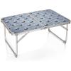 PICNIC TIME NHL Unisex-Adult NHL Concert Mini Portable Table, Small Folding Table, Mini Picnic Table(Charcoal Wood Grain)
