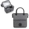 PICNIC TIME NHL unisex-adult NHL Urban Lunch Bag, Cooler Lunch Tote, Insulated Lunch Bag(Gray with Black Accents)