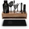 PICNIC TIME Old Fashioned Bar Set, Professional Bartender Kit, Cocktail Shaker Set, Bar Accessories with Wood Gift Box, (Mango Wood)