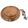 PICNIC TIME Tapas 3-Tiered Serving Tray, Caribbean Walnut Cupcake Stand, Wooden Cheese Board, (Mango Wood)