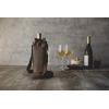 PICNIC TIME Waxed Canvas Wine Tote, Distressed Waxed Canvas Tote Bag, Fully Insulated Wine Bag, Durable Bottle Carrier Bag for Gifts and Travel, (Khaki Green)