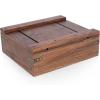 PICNIC TIME Whiskey Box Gift Set, Whiskey Glasses Drinking Set of 2 with Stones, Portable Mini Bar, Components Securely Displayed with Oak Chest, (Oak Wood)