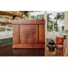 PICNIC TIME Whiskey Box Gift Set with Decanter, Whiskey Glasses Drinking Set of 2 with Stones, Portable Mini Bar, Fathers Day Gift, Components Securely Displayed with Oak Chest, (Oak Wood)