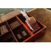 PICNIC TIME Whiskey Box Gift Set with Decanter, Whiskey Glasses Drinking Set of 2 with Stones, Portable Mini Bar, Fathers Day Gift, Components Securely Displayed with Oak Chest, (Oak Wood)