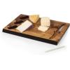 PICNIC TME Delio Cheese Board and Knife Set, Charcuterie Board Set, Acacia Wood Cutting Board with Cheese Knife and Markers, (Acacia Wood)