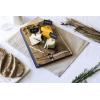PICNIC TME Delio Cheese Board and Knife Set, Charcuterie Board Set, Acacia Wood Cutting Board with Cheese Knife and Markers, (Acacia Wood)