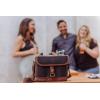 Picnic TIME Beer Caddy with Beer Bottle Opener, 6-Pack Drink Caddy, Beer Cooler Tote, Beer Gifts for Men, (Beige)(Black/Brown)