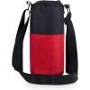 Picnic TIME Disney Mickey Mouse Bottle Cooler Tote with Bottle, Water Bottle Carrier, (Black with Red Pattern)